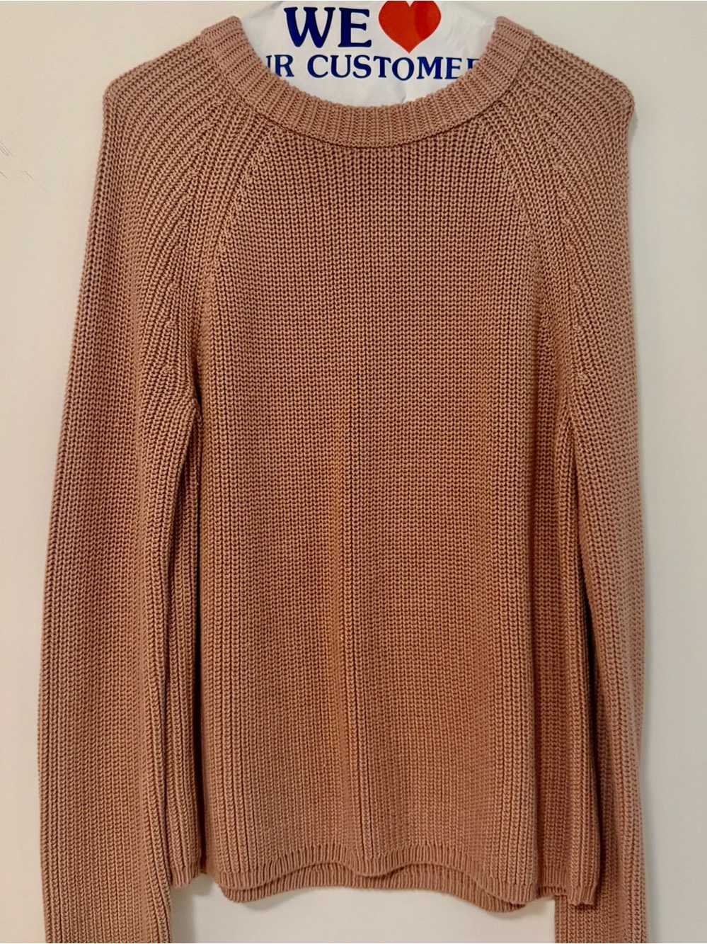 Jenni Kayne Fisherman Crewneck Sweater | Size M | Dusty Pink